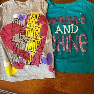 2 long sleeve children place shirts size 7/8
